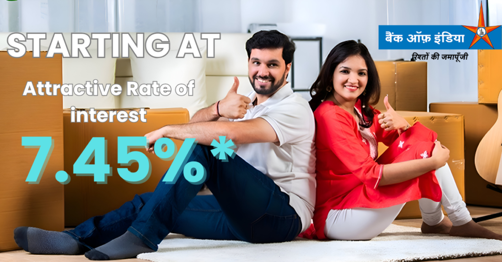 new interest rate of Bank of India for home loan